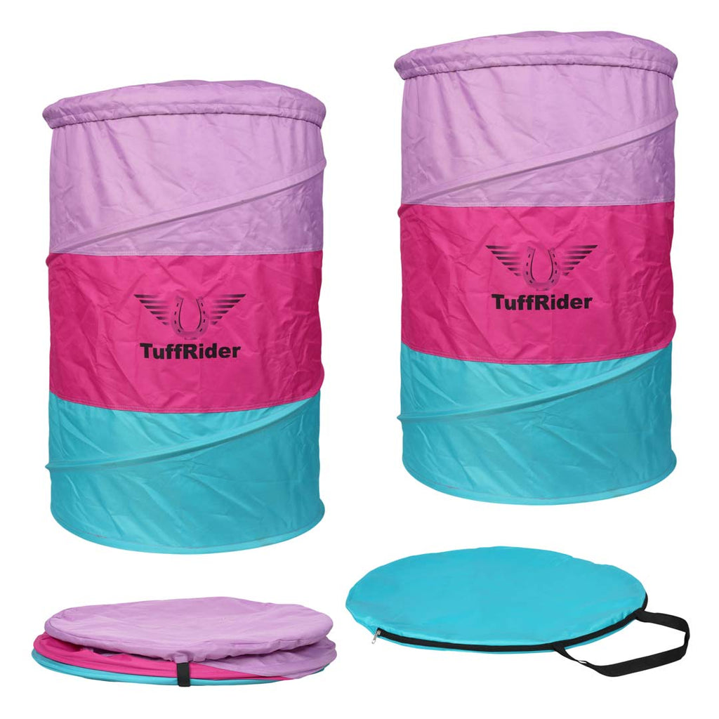 TuffRider Free-Standing Collapsible Barrel Racing Training Barrels – Set of 3 – Complete Portable Practice Barrels (Not Covers)