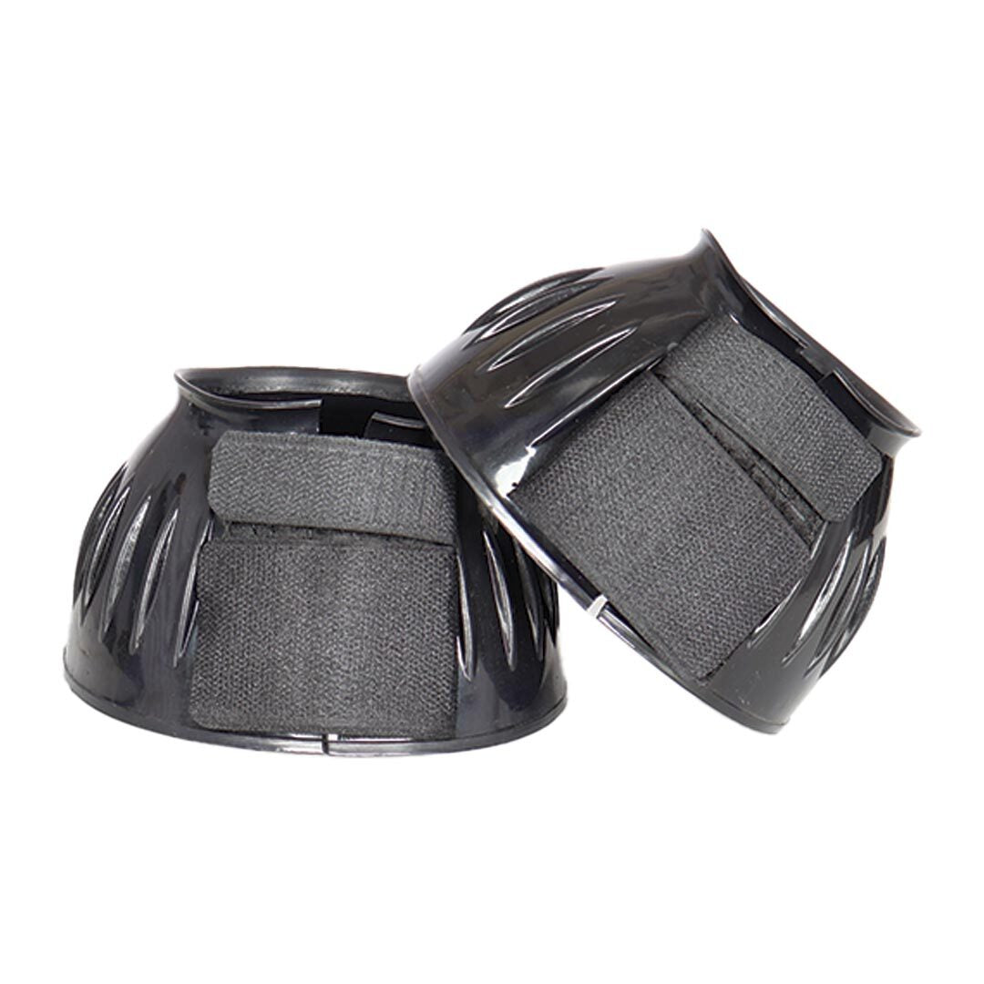 TuffRider Ribbed Rubber Bell Boots with Hook & Loop Closure