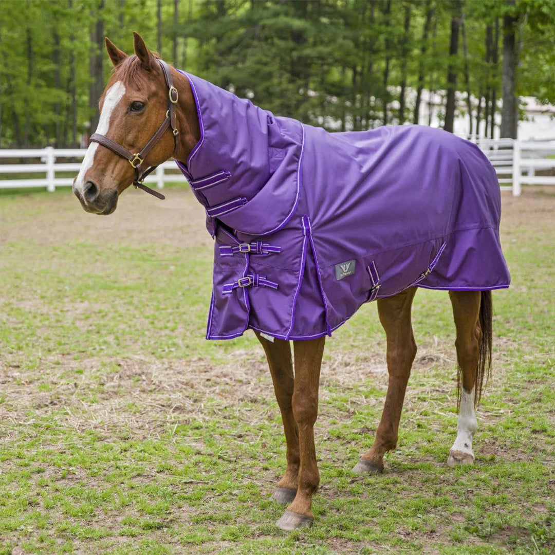 TuffRider 1680 D Super Comfy Winter Ripstop Turnout Blanket Heavy Weight 350 GSM Detachable Neck