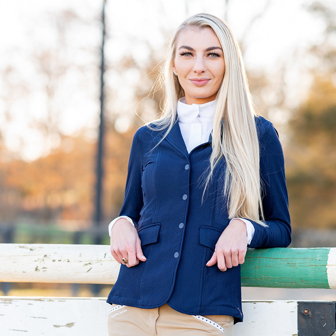 Equine Couture Women EquiVent 4-Snap Button Lite Show Coat
