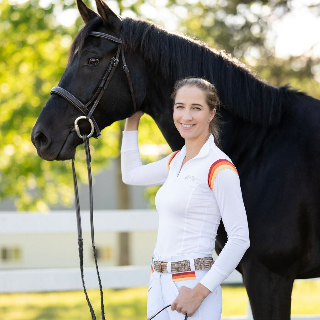Equine Couture Gradient Long Sleeve Show Shirt