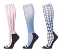 Equine Couture Ladies Isabel Padded Knee Hi Boot Socks - 3 Pack