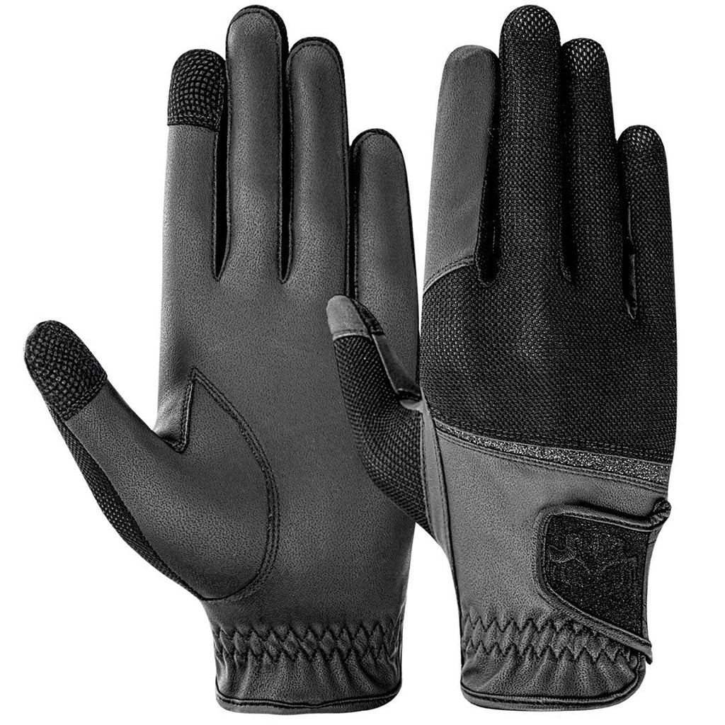 Equine Couture Aerocool Touch Screen Riding Gloves with Glitter