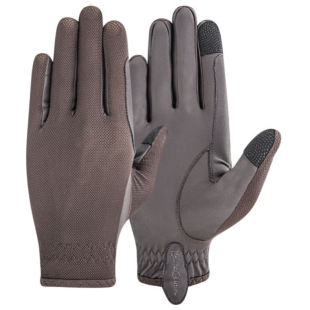 Equine Couture Aerocool Hook and Loop Adjustable Touch Screen Riding Gloves