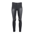 Equine Couture Ladies Denim Silicon Knee Patch Tights with Phone Pocket