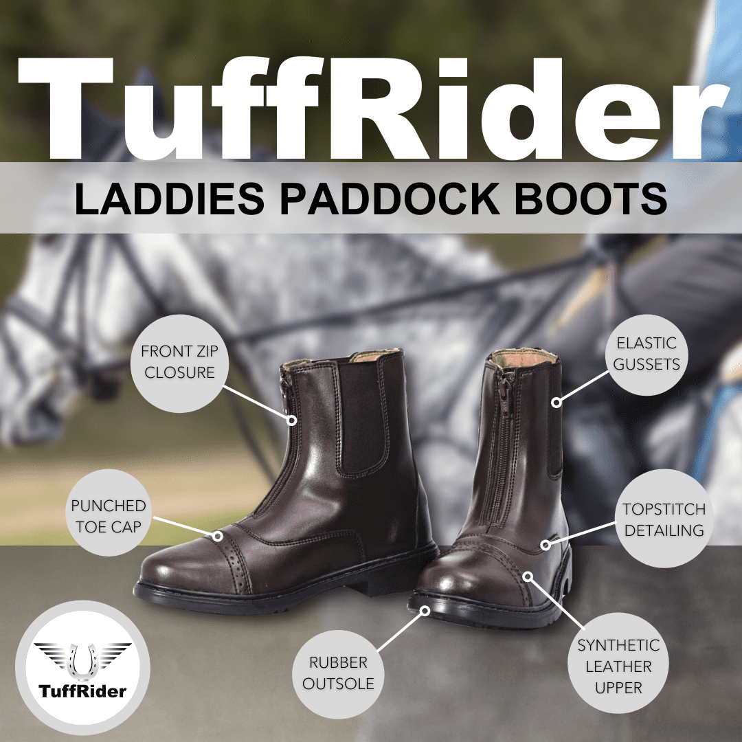 TuffRider Women's Starter Front Zip Paddock Boots Wide Regular