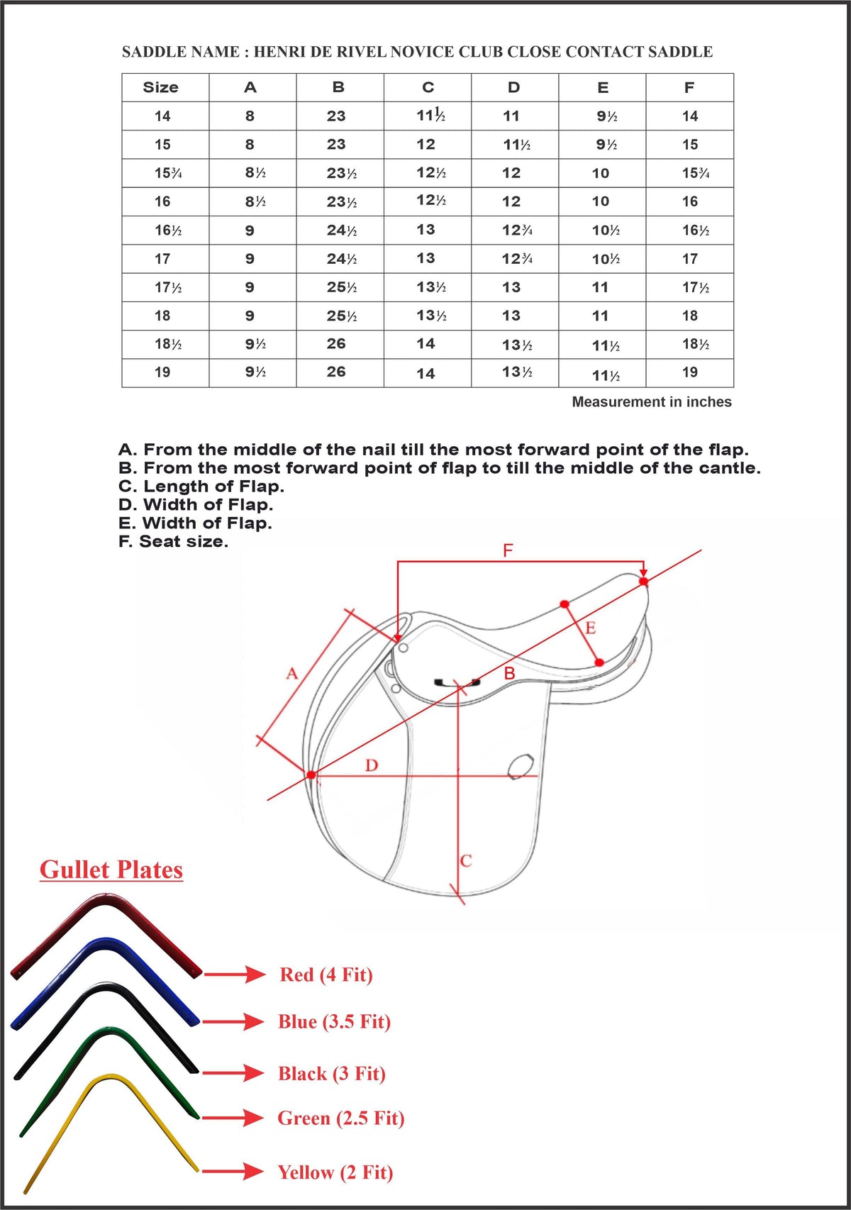 Henri de Rivel Novice Club Close Contact Saddle