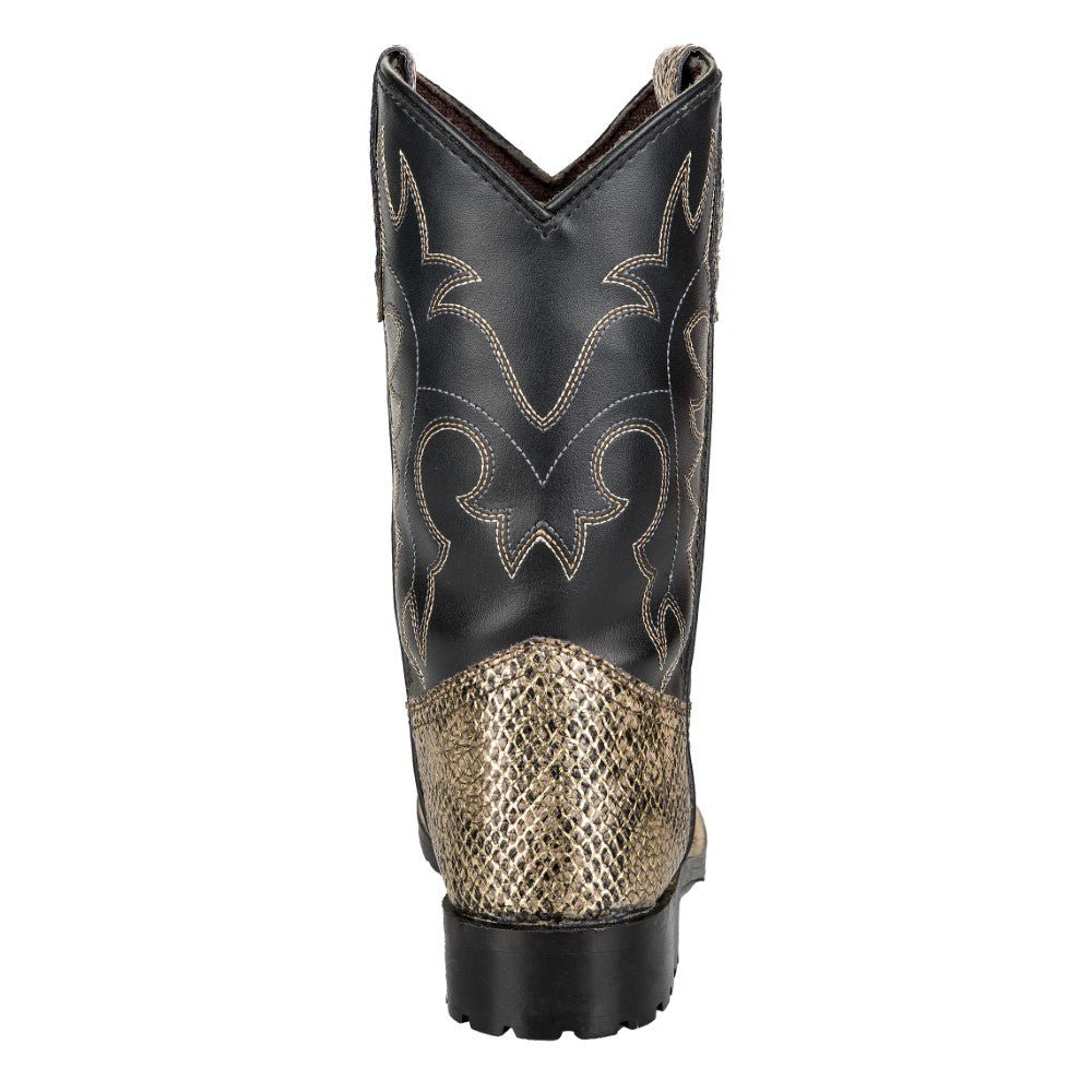 TuffRider Children's Black Snake in My Boot Western Leather Boots