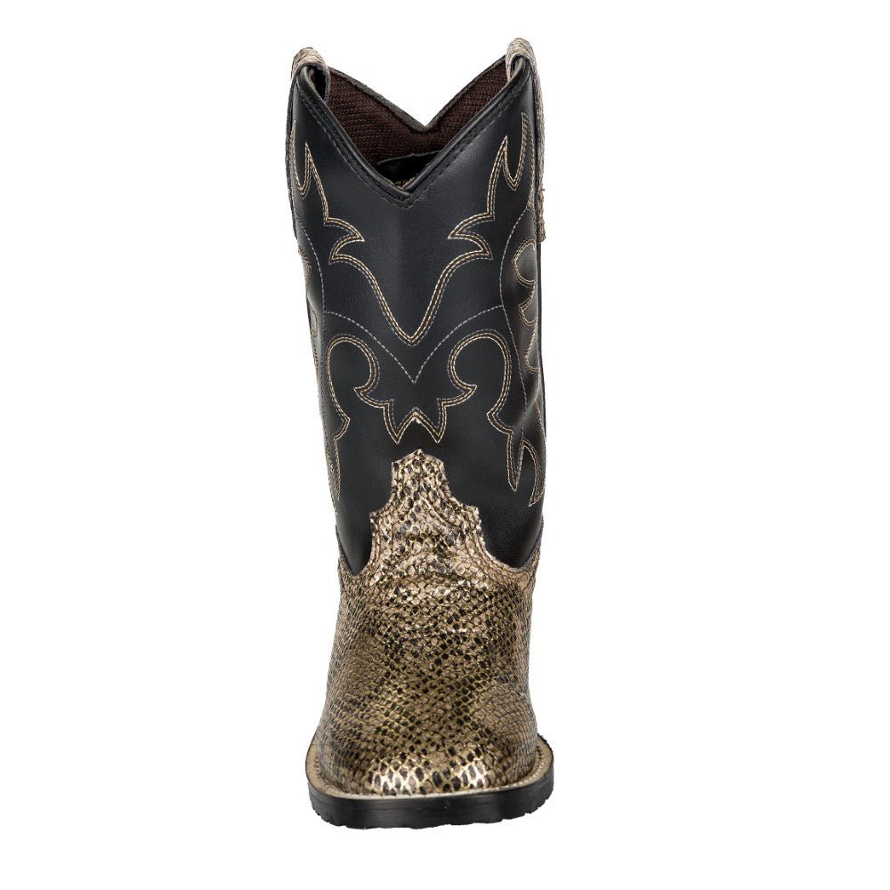 TuffRider Children's Black Snake in My Boot Western Leather Boots