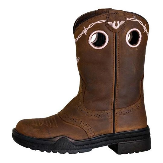 TuffRider Toddlers Yosemite Barbed Wire Embroidered Round Toe Western Boots