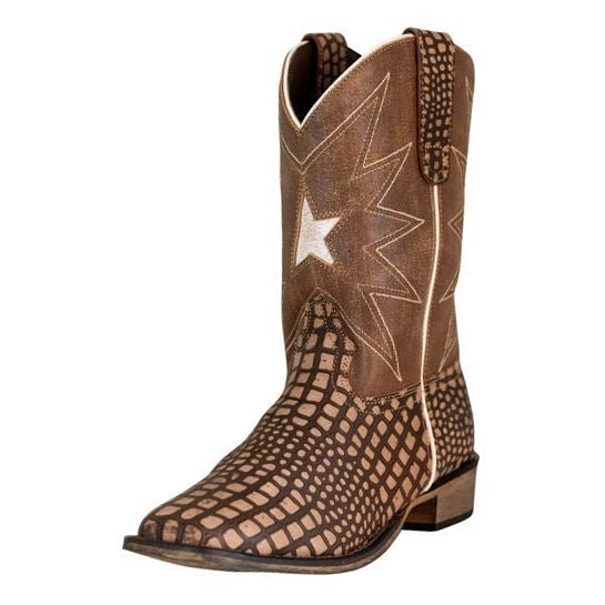 TuffRider Toddlers Bryce Star Embroidered Printed Square Toe Western Boots