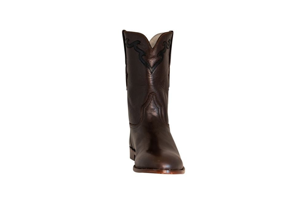 TuffRider Men's El Paso Leather Embroidered Round Toe Western Boots