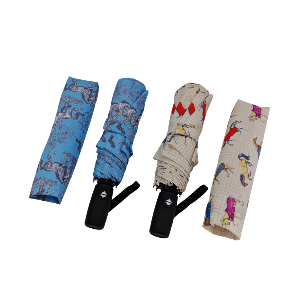 AWST Int'l Lila Compact Umbrella-Blue Toile