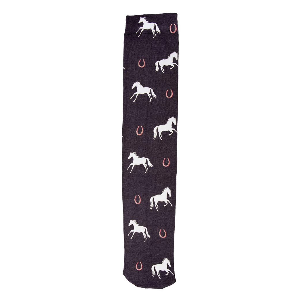 AWST Int'l Lila Large Horses and Horseshoes Socks