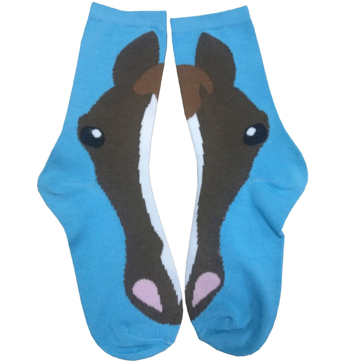 AWST Int'l Ladies'  Horse Face Crew Socks- 3 Pack