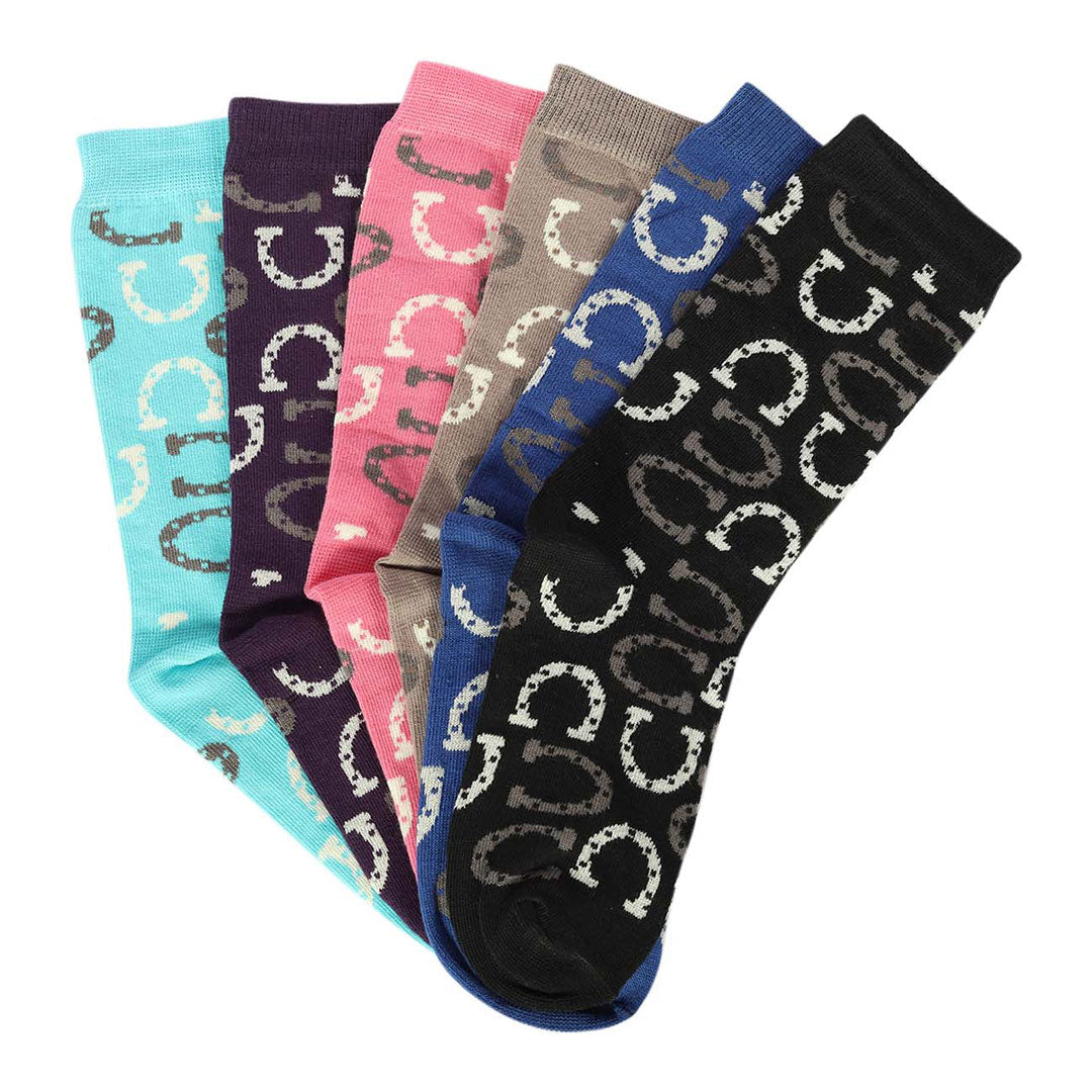 AWST Int'l Lucky Horseshoes Socks 6 pack