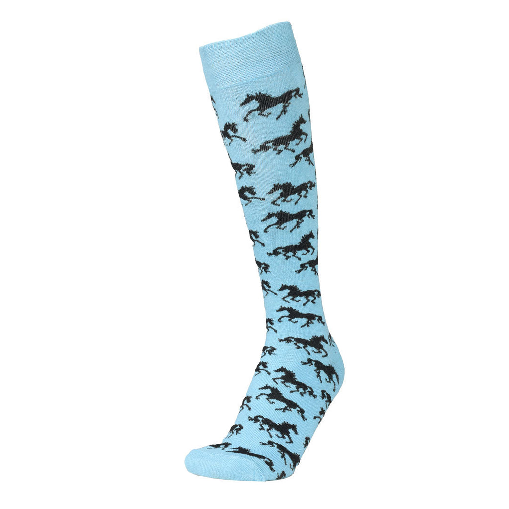 AWST Int'l Ladies "Lila" Galloping Horses Knee Socks - 6 Pack