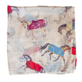 AWST Int'l Lila Horses in Blankets Scarf -36"