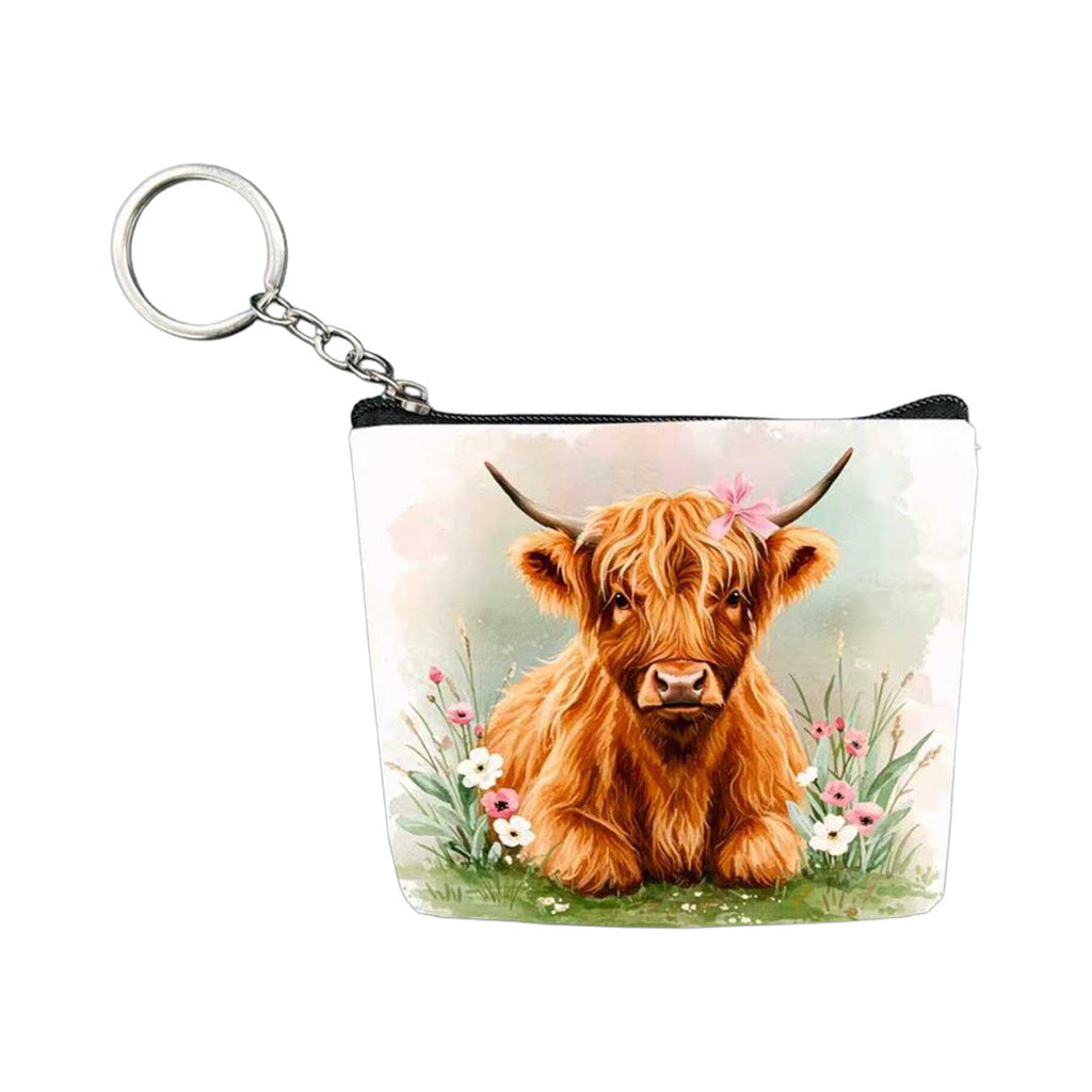 AWST Int'l Set of 12 Coin Purses- West Highlander Cows