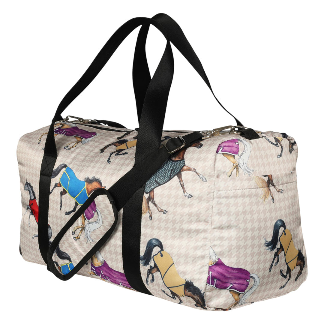 AWST Int'l Lila Horses in Blankets Gear Bag