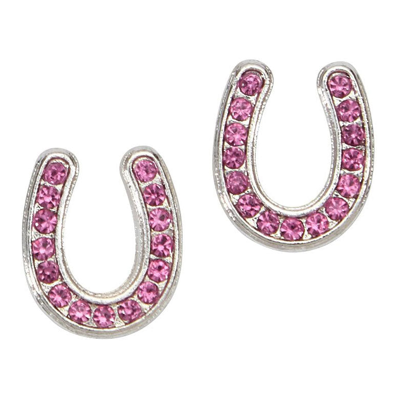 AWST Int'l Horseshoes Earrings w/Colorful Cowboy Hat Box