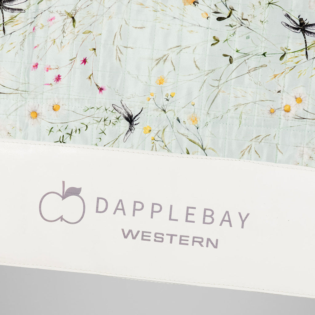 Dapplebay Dragonfly Meadow Western Saddle Pad-Green