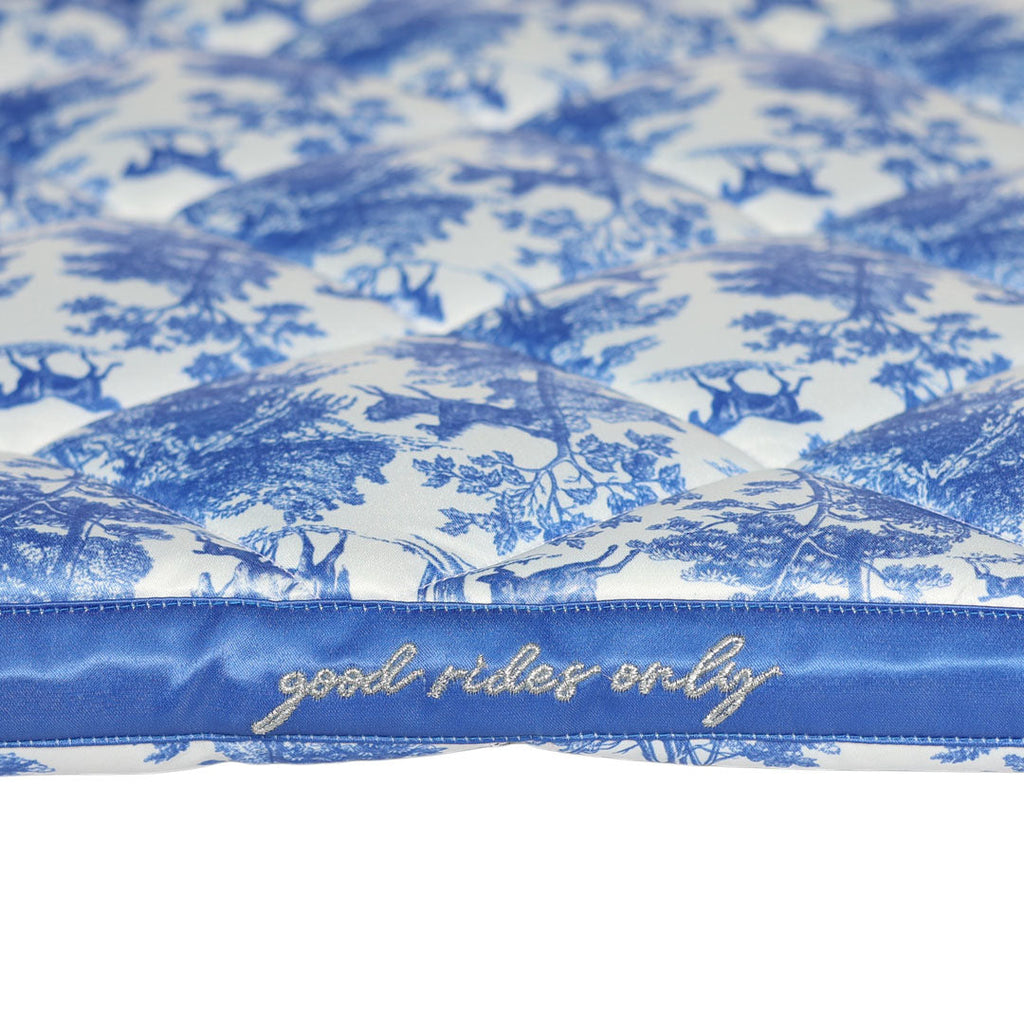 Dapplebay Equestrian Toile Pony Saddle Pad-Blue/White