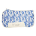 Dapplebay Equestrian Toile Western Saddle Pad-Blue/White