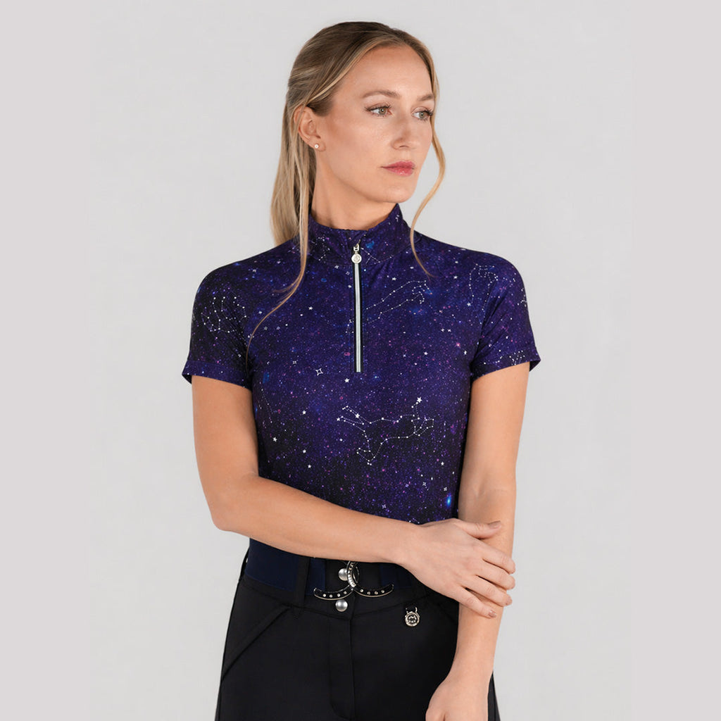 Dapplebay Constellation 1/4 Zip Light Riding Top-Short Sleeve