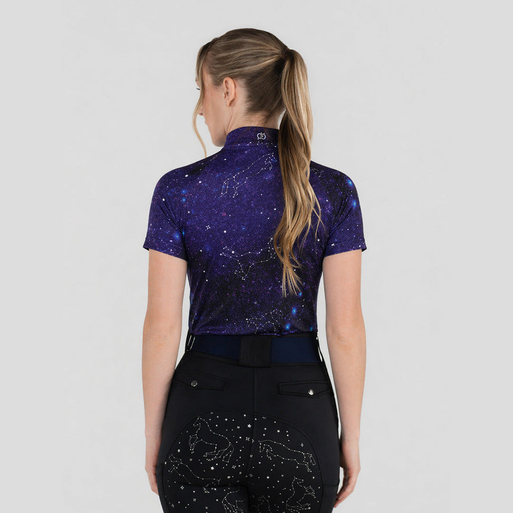Dapplebay Constellation 1/4 Zip Light Riding Top-Short Sleeve
