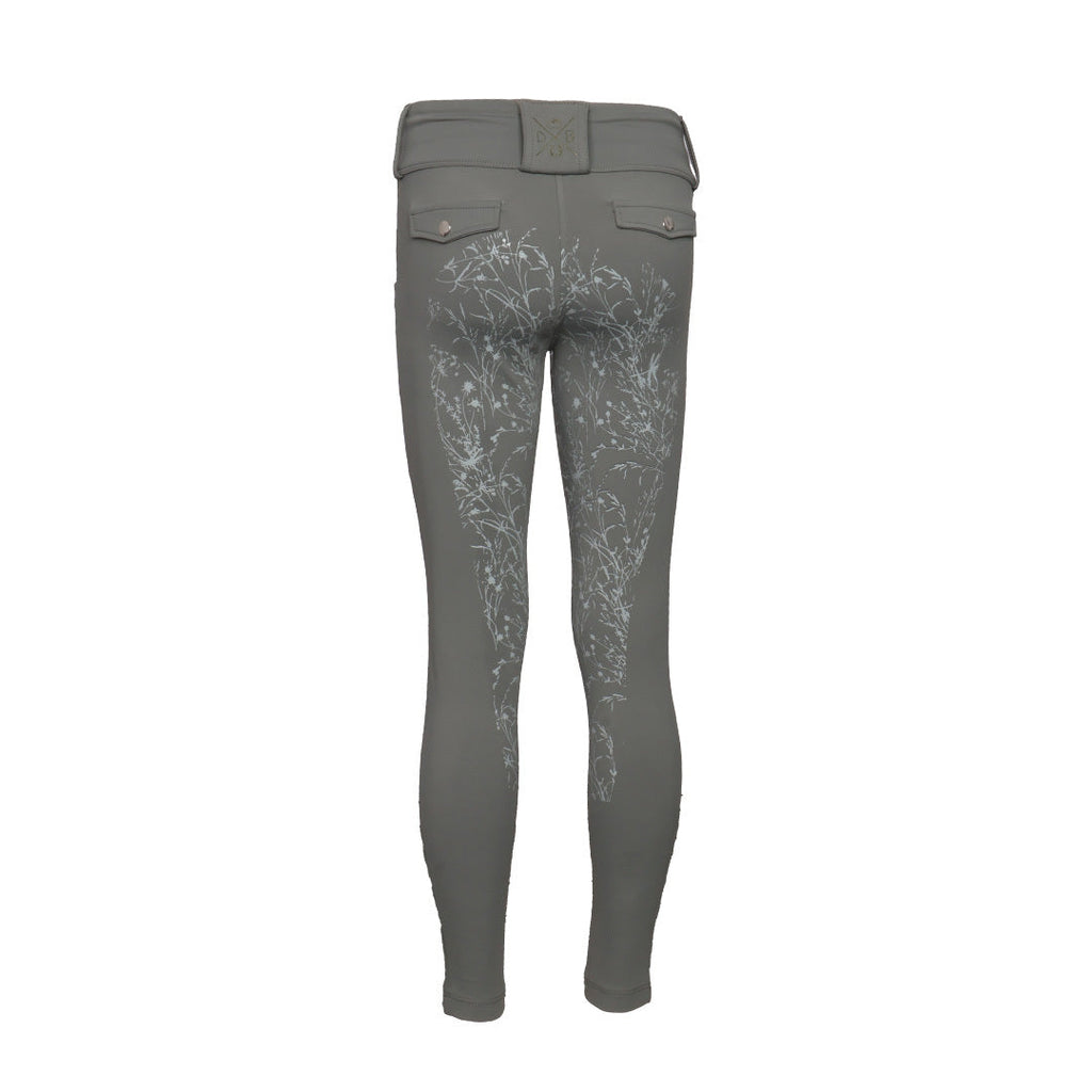 Dapplebay Kids Dragonfly Meadow Silicone Full Seat Tights-Graphite