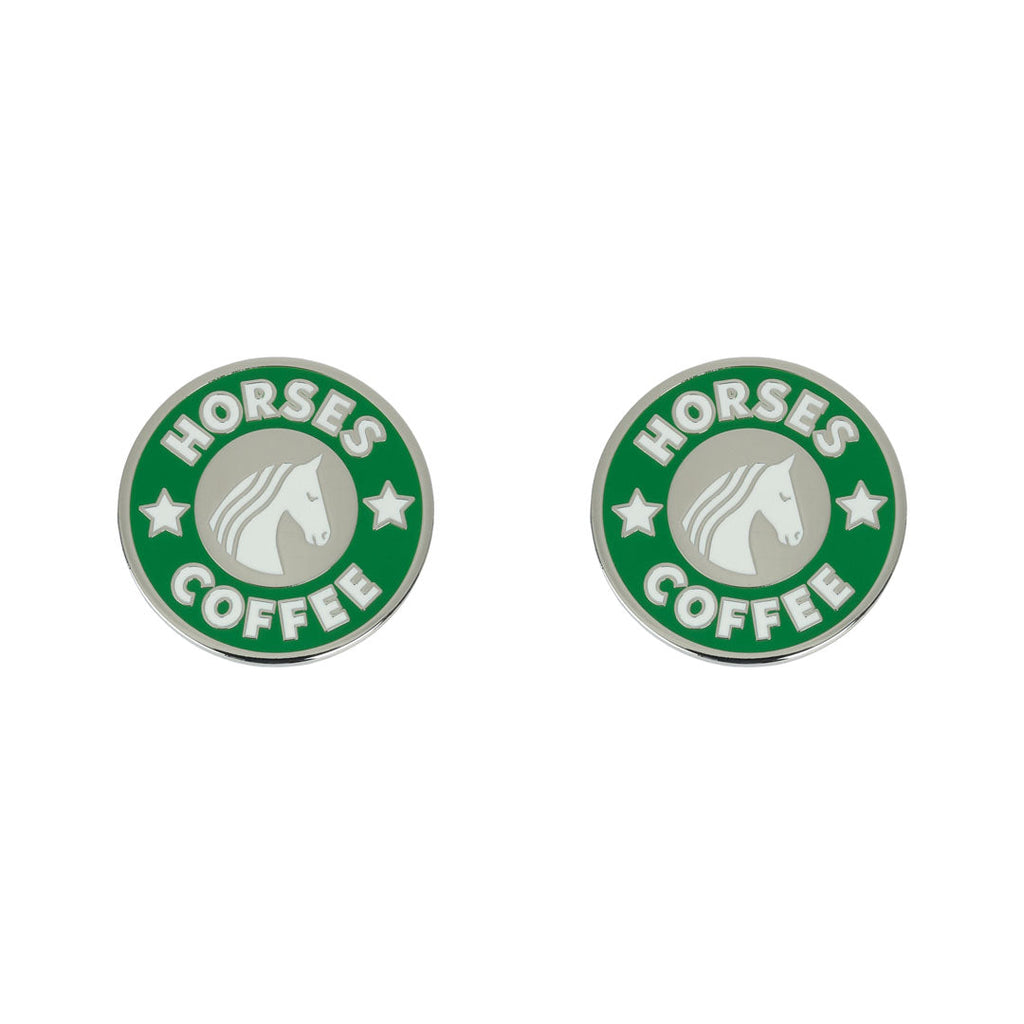 Dapplebay Horse Show Number Pins - Horses & Coffee