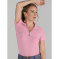 Dapplebay Lady 1/4 Zip Aircut SS Riding Top-Ballet Pink