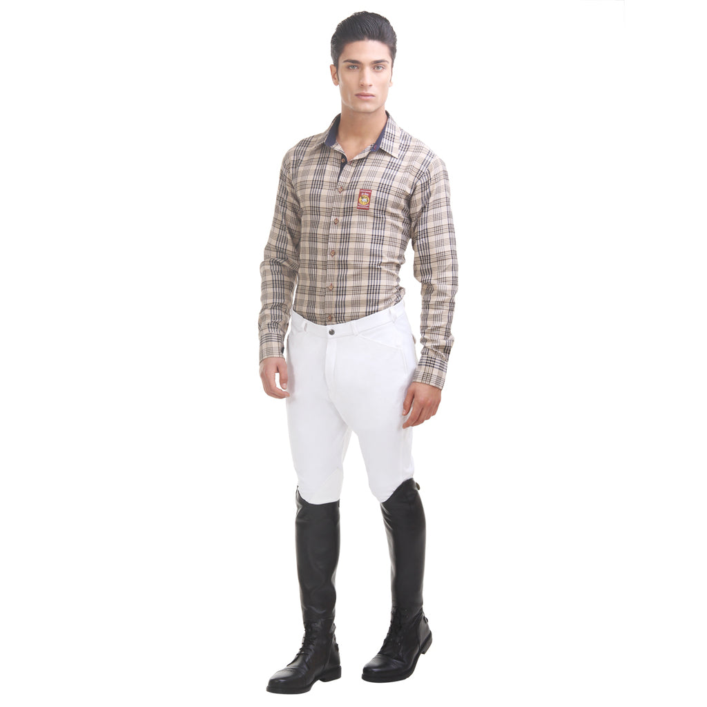 TuffRider Men's Micro Cord Patrol Knee Patch Breeches