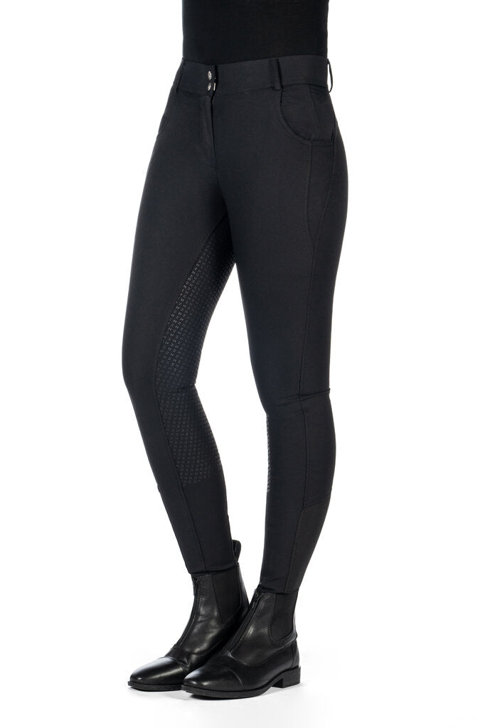 HKM Ari Mid Rise- Sil. Full Seat Ladies Riding Breeches