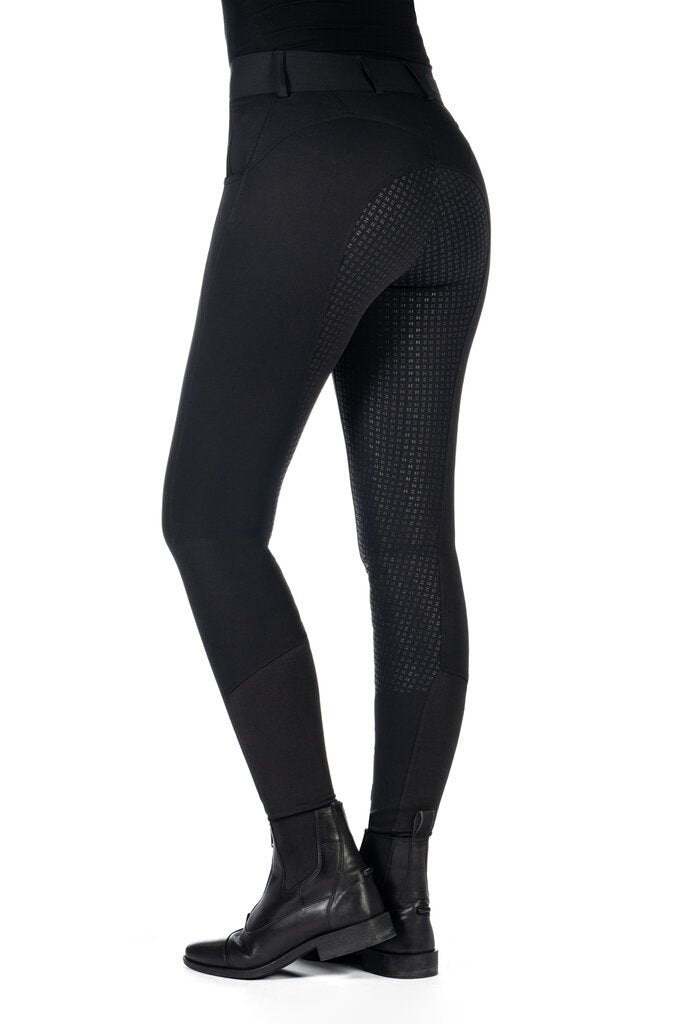 HKM Ari Mid Rise- Sil. Full Seat Ladies Riding Breeches