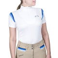 Equine Couture Gradient Short Sleeve Show Shirt w/ Arm Stripes